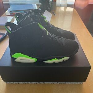 Jordan Black and Neon Green Sneakers